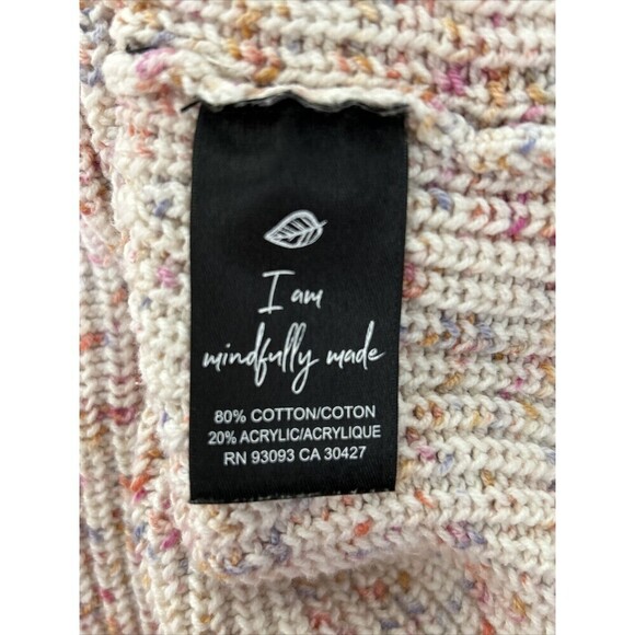 NIC+ZOE Speckled V Neck Sweater in Cream Multi Size Small (4/6) - Picture 4 of 12